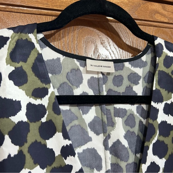 By Malene Birger - Orites Leopard Printed Peplum Long Sleeve Blouse - Size 42 - Picture 5 of 8